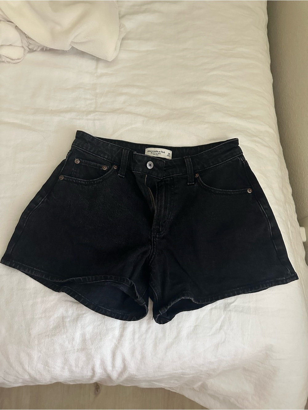 Abercrombie & Fitch Black Denim Shorts